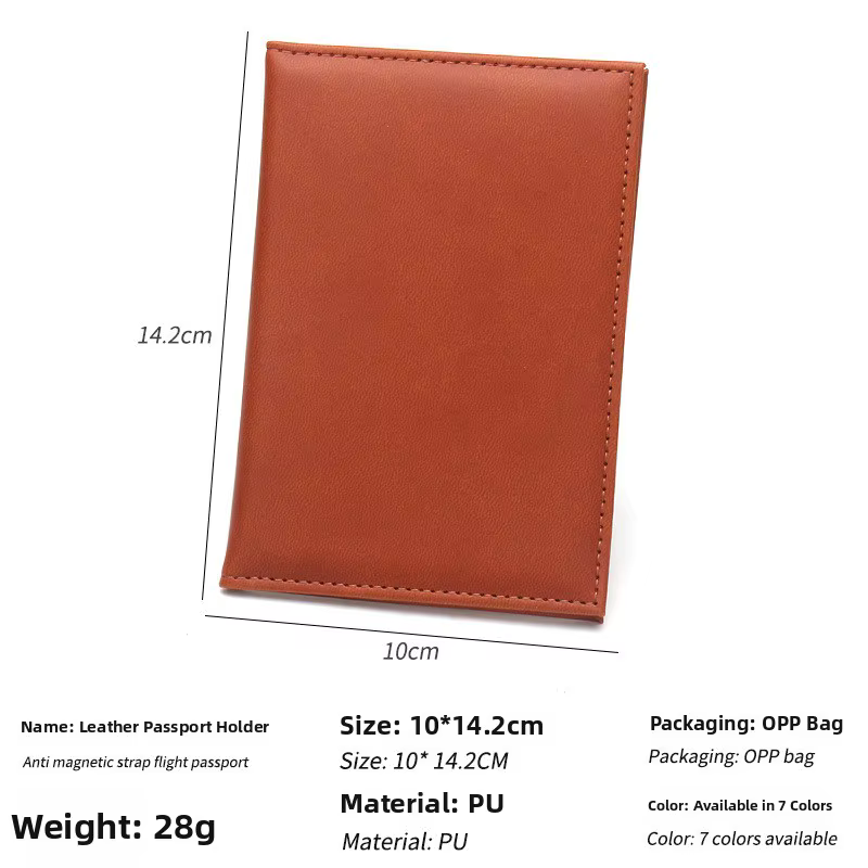 Porte-passeport léger et portable en cuir