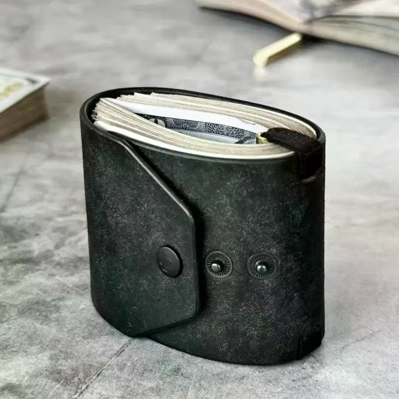 Portefeuille polyvalent en cuir PU avec pince à billets à accès rapide pour les professionnels multi-tâches