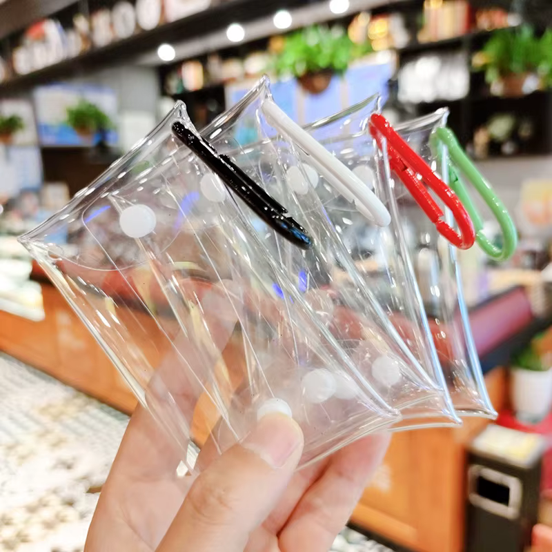 Petit porte-monnaie transparent pour femmes et filles