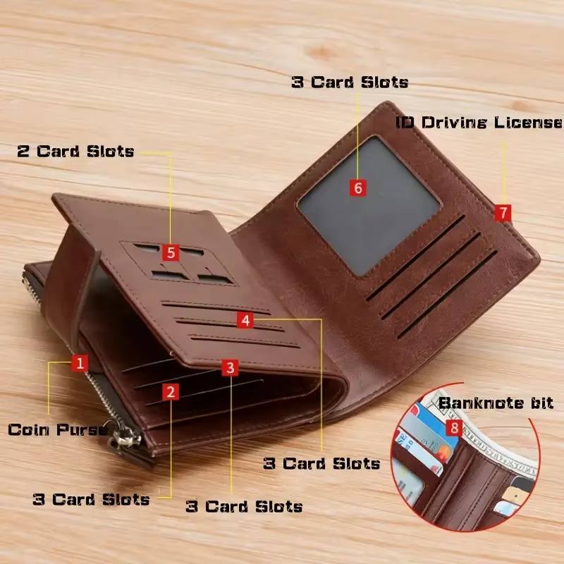 Porte-monnaie homme portefeuille RFID antivol