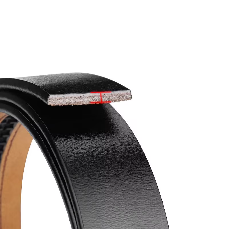 No Buckle 3.5cm Width Genuine Leather Belt Straps Without Automatic