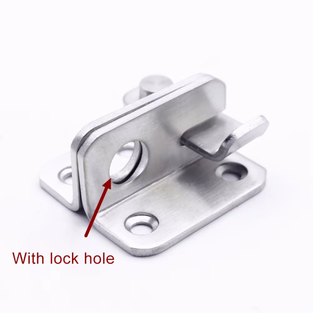 Boulon de porte universel en acier inoxydable, 1 pièce, pour portes et fenêtres en bois