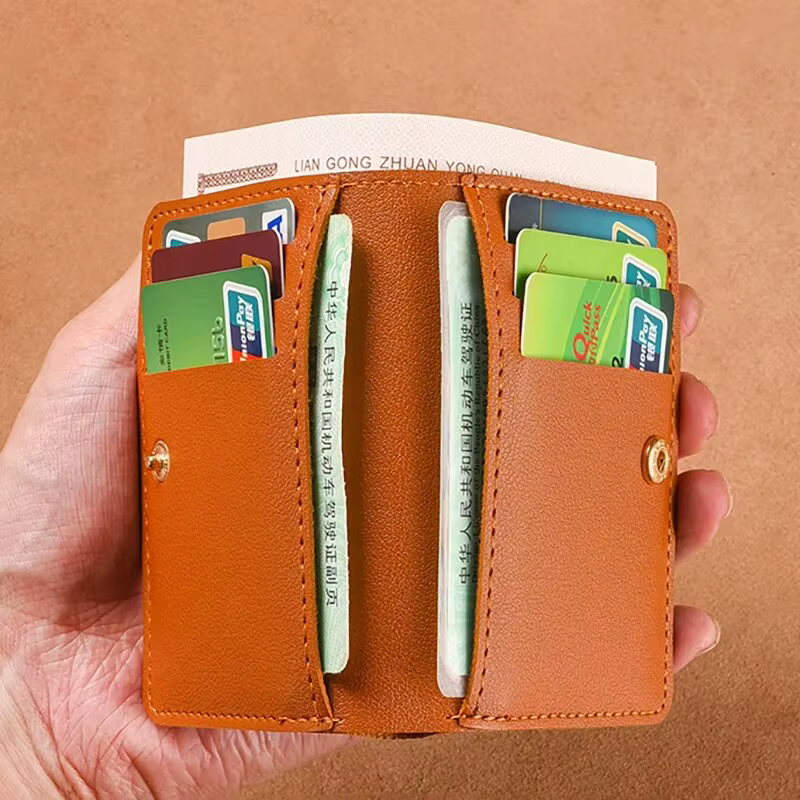 Petit portefeuille en cuir artificiel pour homme