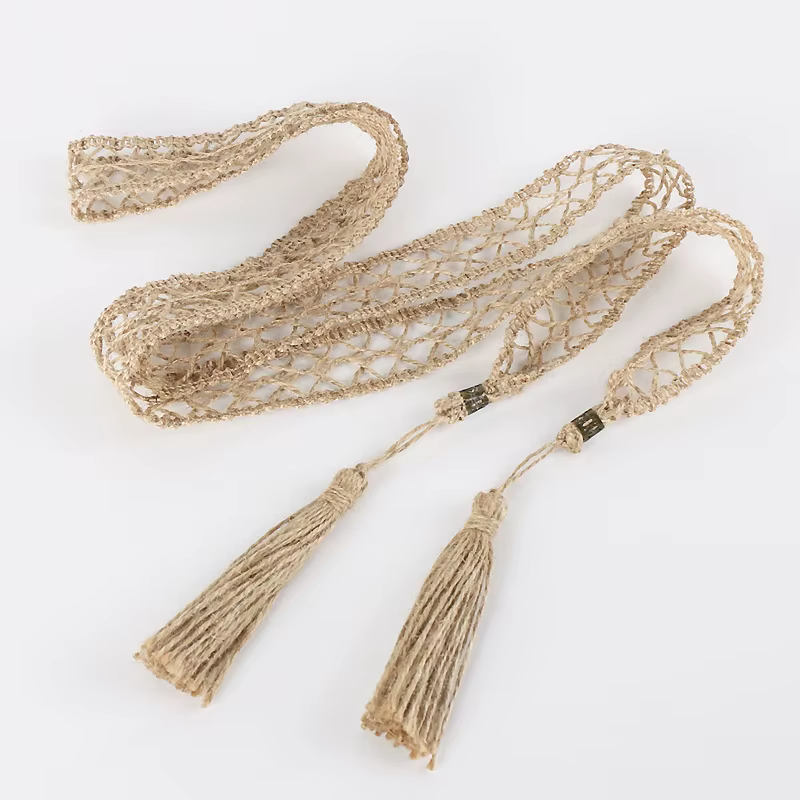 Ceinture tressée en macramé pour femmes