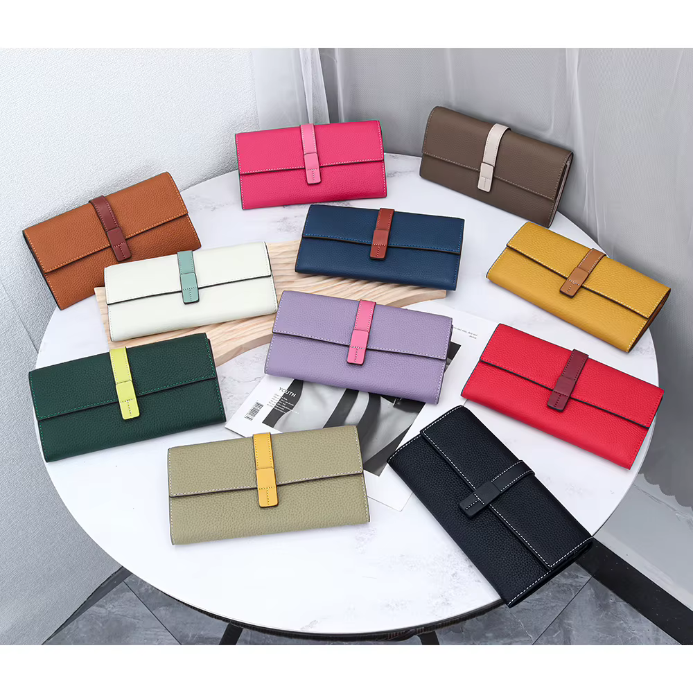 Portefeuilles en cuir de vache pour femmes
