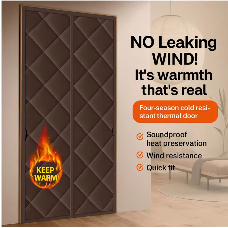 Rideaux de porte chauds et épais en coton auto-absorbant pour la maison, rideaux de séparation d'isolation thermique, rideaux froids d'hiver