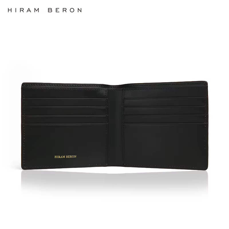 Hiram Beron – portefeuille à deux volets pour hommes, nom personnalisé, Style robe en cuir EPI, produits de luxe, cadeau pour ami, livraison directe