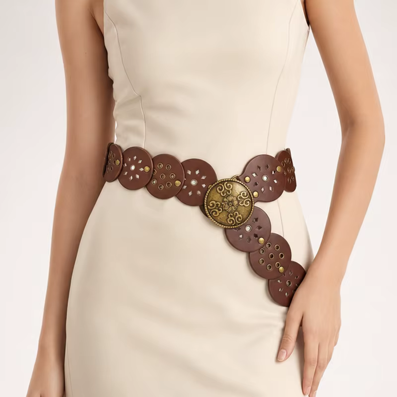 Ceinture bohème marron pour femmes
