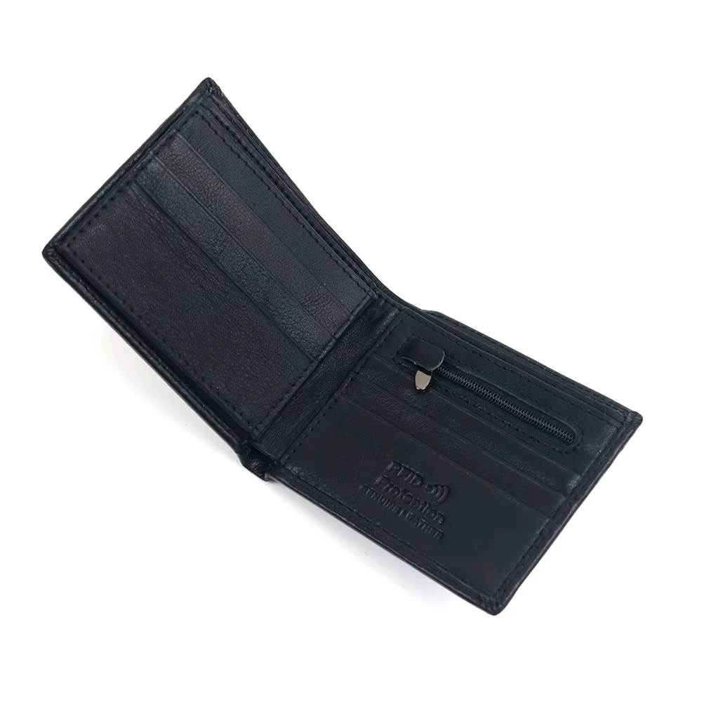 Nom personnalisé, portefeuille pour hommes 100% peau de vache de première qualité