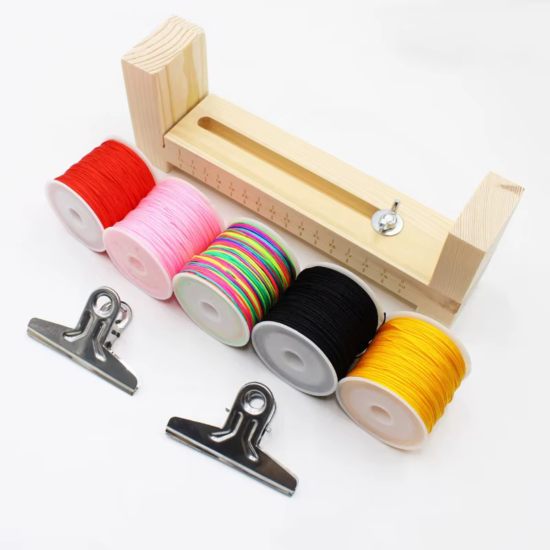 Support de fabricant de bracelets en forme de U, gabarit de fabrication de bracelets, cadre en bois, Kit d'outils de bricolage pour tresser des Bracelets