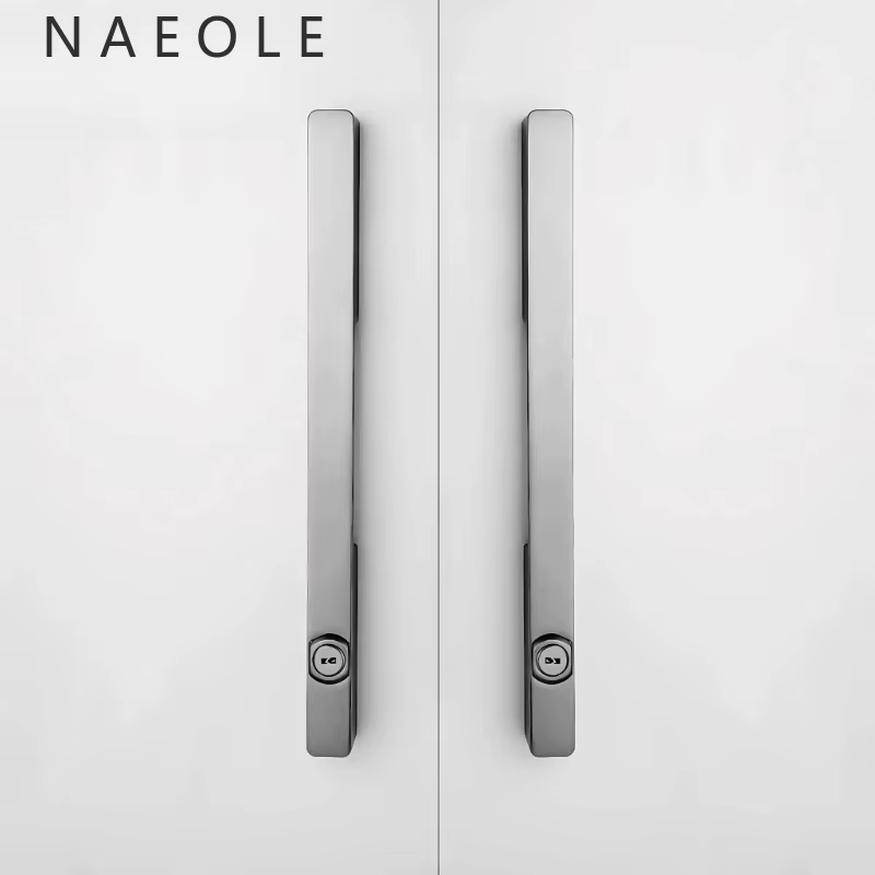 Serrure de porte intérieure, canal d'entrée coulissant, poignée universelle Simple pour la maison, serrure de porte verticale à un mot