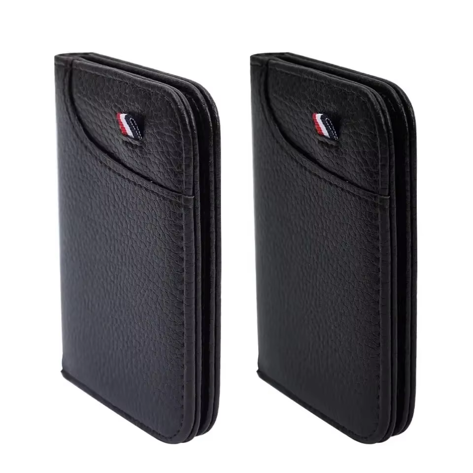 Portefeuille souple Super mince Portable pour hommes en cuir PU Mini ID carte de crédit portefeuille sac à main porte-cartes portefeuille mince petits portefeuilles courts