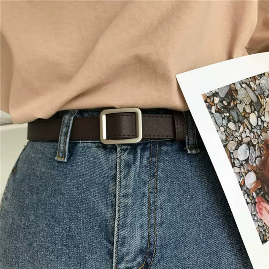 Ceinture en cuir PU pour femmes
