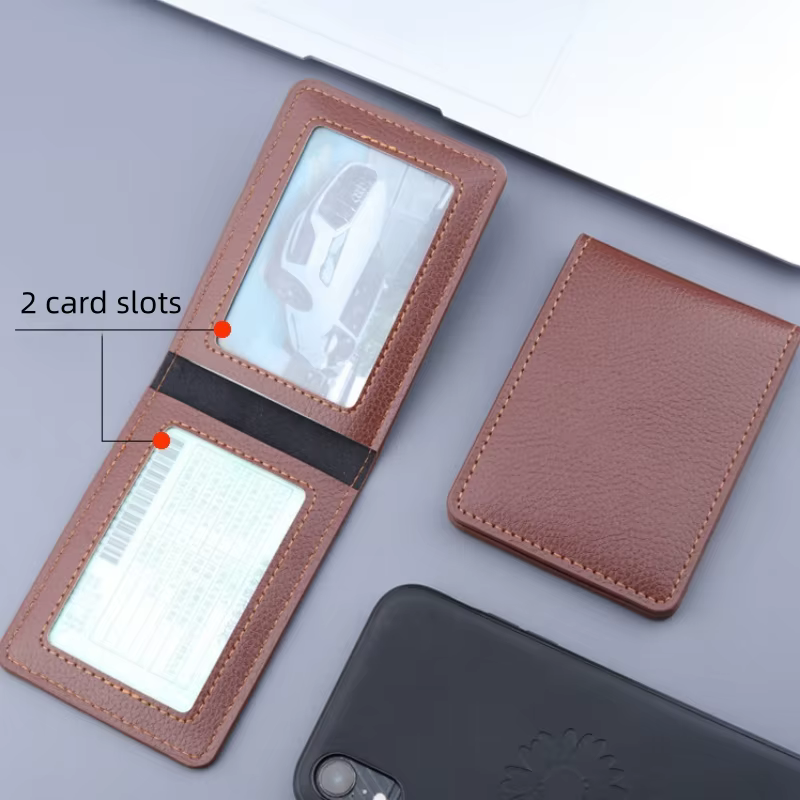 Portefeuille en cuir PU pour documents de conduite de voiture