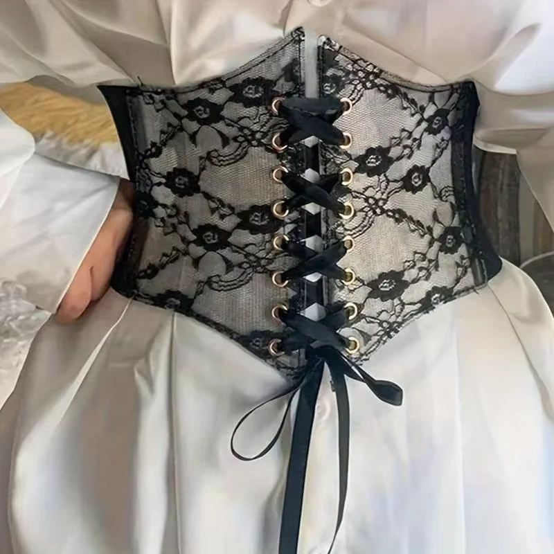 Ceinture corset à lacets pour femmes