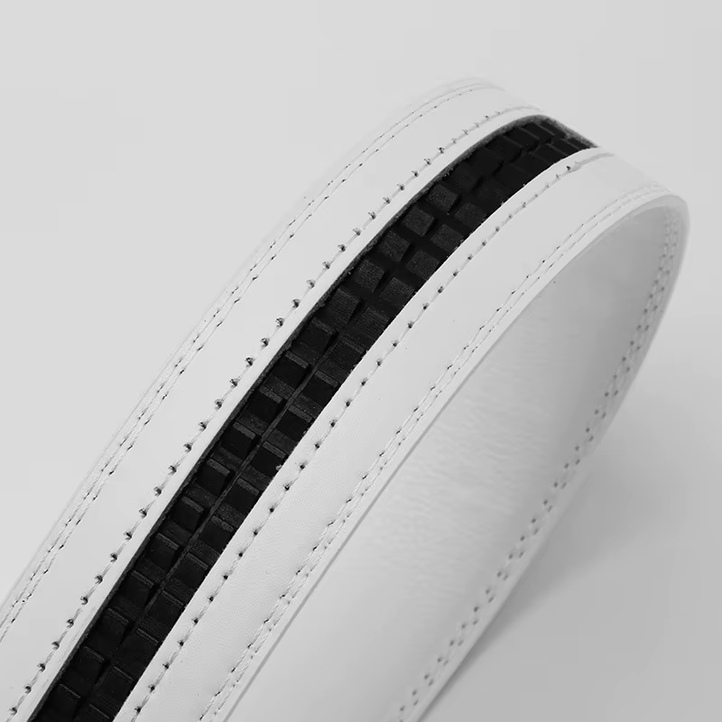 2025 couleur blanche élégant hommes femmes unisexe en cuir véritable ceintures boucle automatique marque de luxe haute