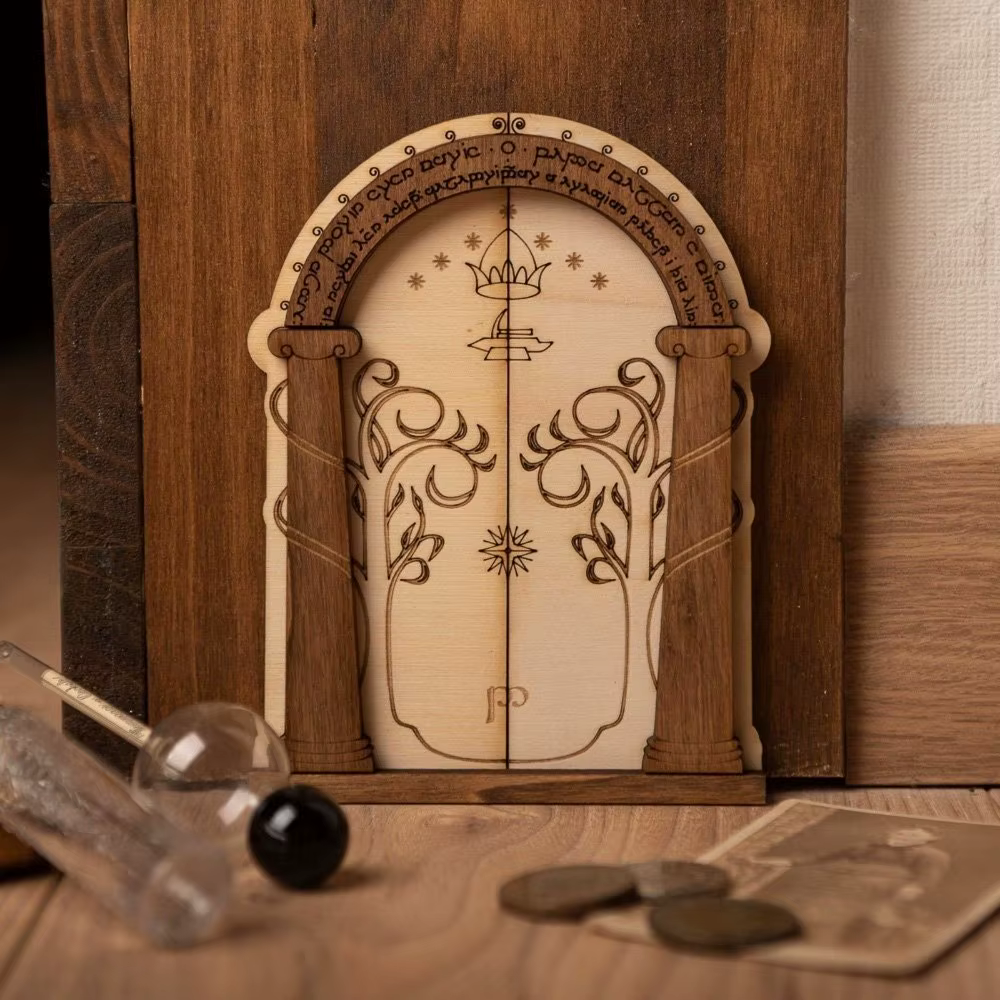 Porte d'elfe en bois, petits accessoires de jardin, porte de fée miniature, décoration de jardin DIY pour la décoration des arbres
