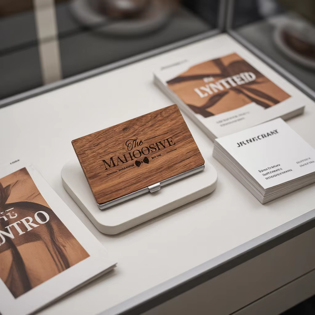 Porte-cartes de visite personnalisé avec logo personnalisé