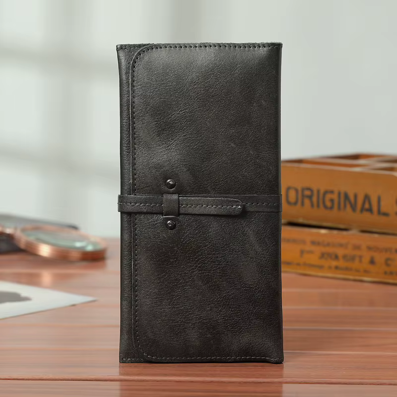 Portefeuille Long en Cuir de Vache group pour Homme et Femme
