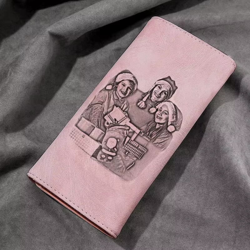 Portefeuille personnalisé avec image sculptée pour dames