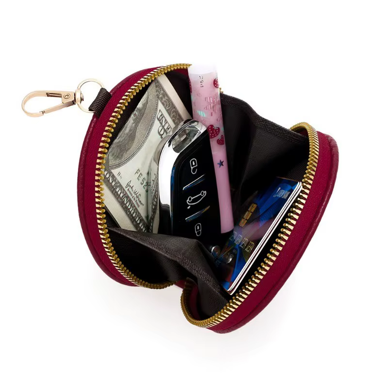 Mini portefeuille rond pour femmes