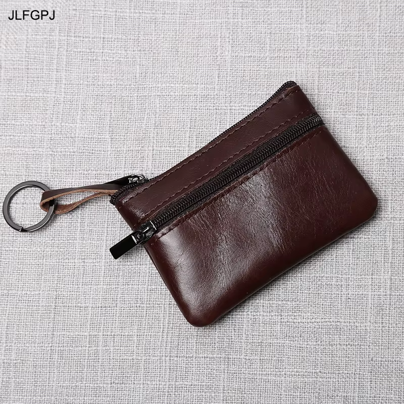 Mini porte-monnaie en cuir unisexe