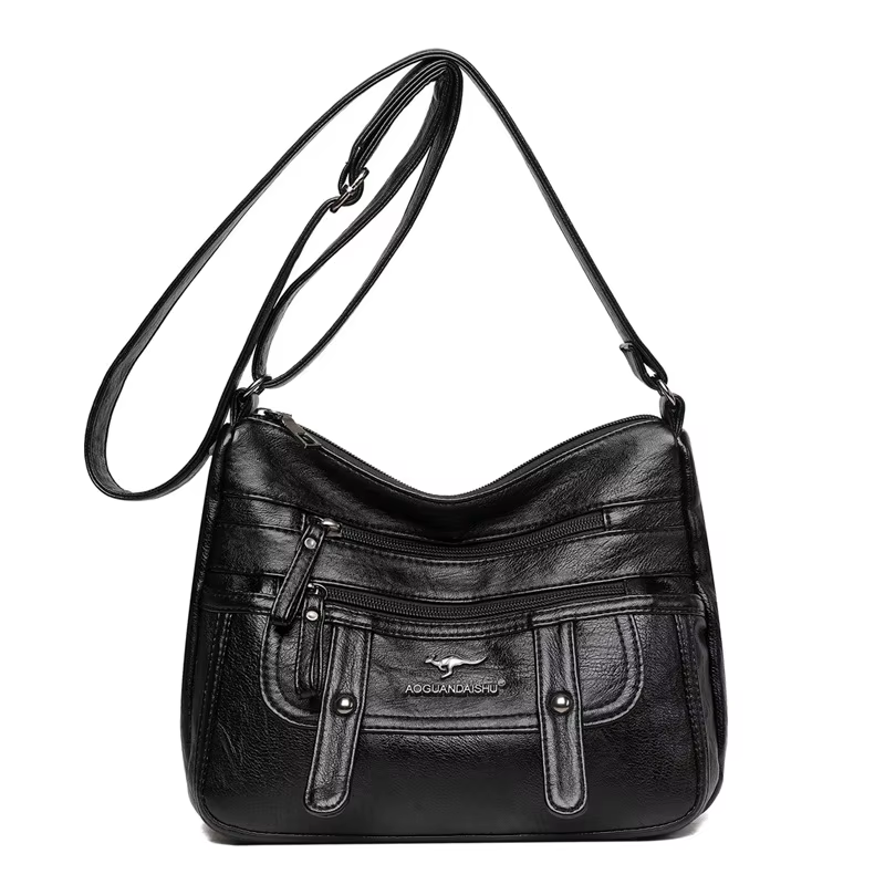 Sac à bandoulière pour femme en cuir souple