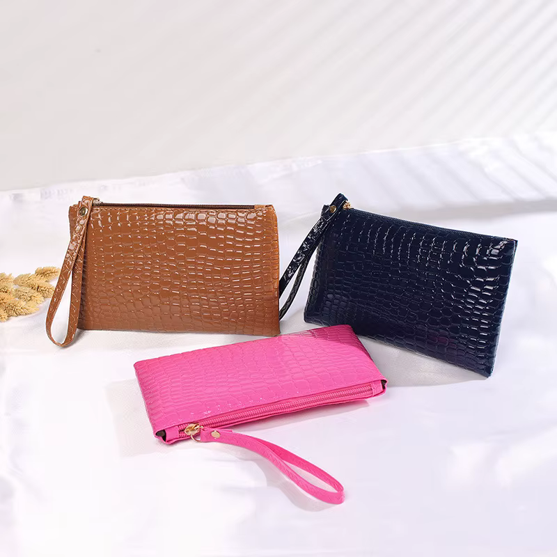 Portefeuille crocodile pour femme