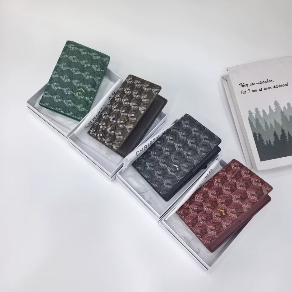 Portefeuille de passeport imprimé géométrique à la mode pour femmes, porte-monnaie Ultra-léger antivol en cuir PU, portefeuille d'affaires transfrontalier