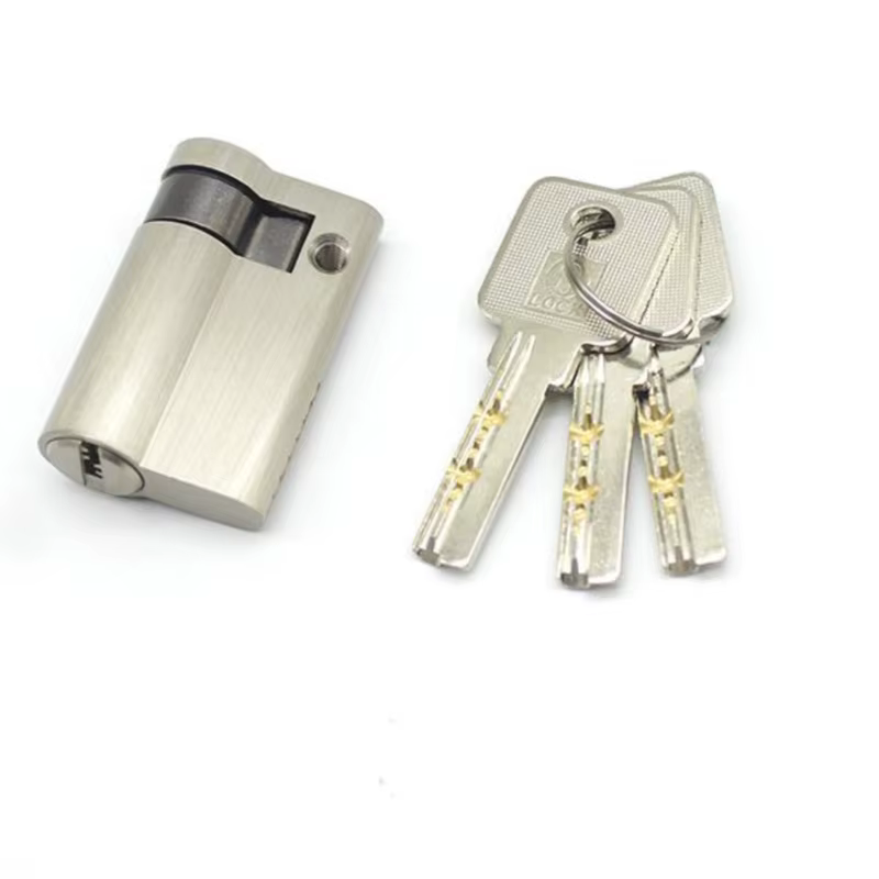 Noyau de serrure demi-coupé, clé simple face pour ouvrir la porte intérieure en laiton, serrure de porte de salle de rangement de garage, irreversible 30/10