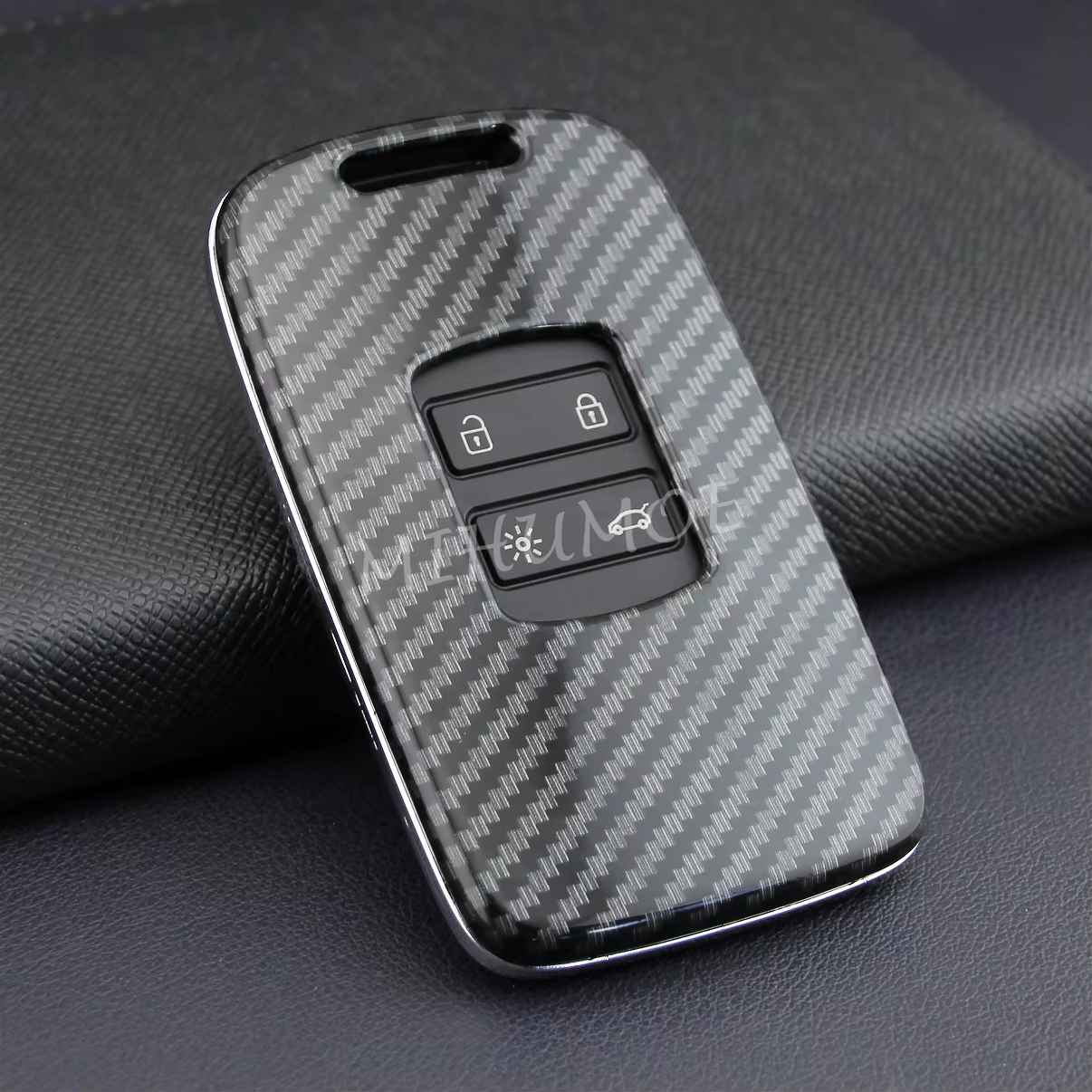 Étui de protection pour clé de voiture Renault avec chaîne et porte-clés