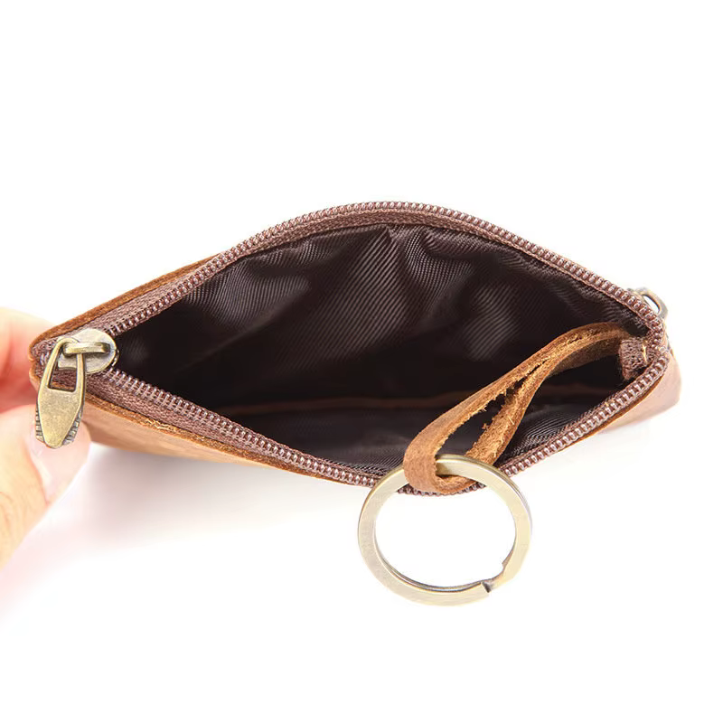 GENODERN Vintage Crazy Horse cuir hommes porte-monnaie