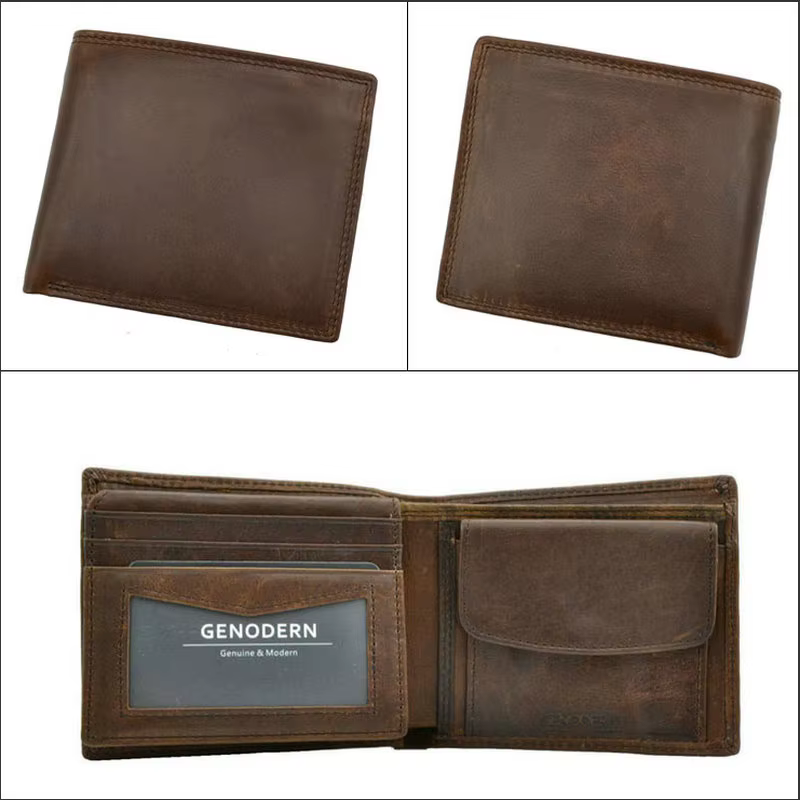 GENODERN – portefeuilles en cuir de vache pour hommes